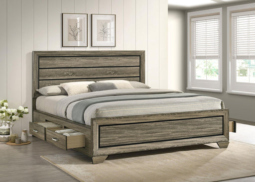 Kauffman California King Storage Bed Washed Taupe image