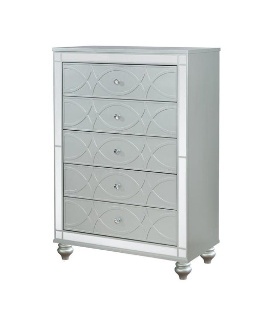 Gunnison 5-drawer Chest Silver Metallic image