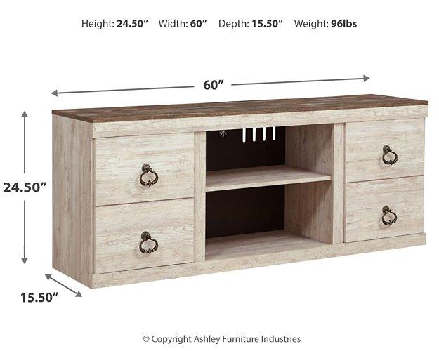 Willowton 4-Piece Entertainment Center with Electric Fireplace