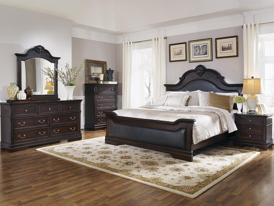 Cambridge Queen Panel Bed Cappuccino and Brown