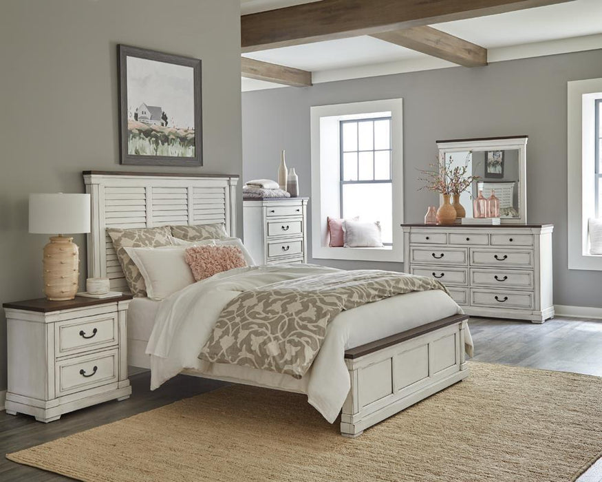 Hillcrest Queen Panel Bed White