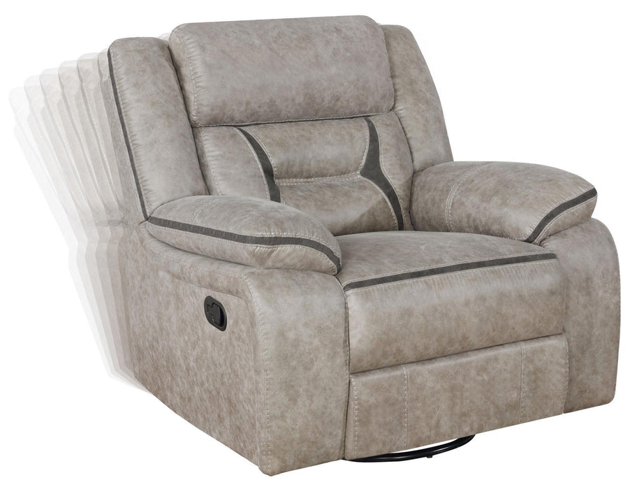 Greer Upholstered Tufted Back Glider Recliner