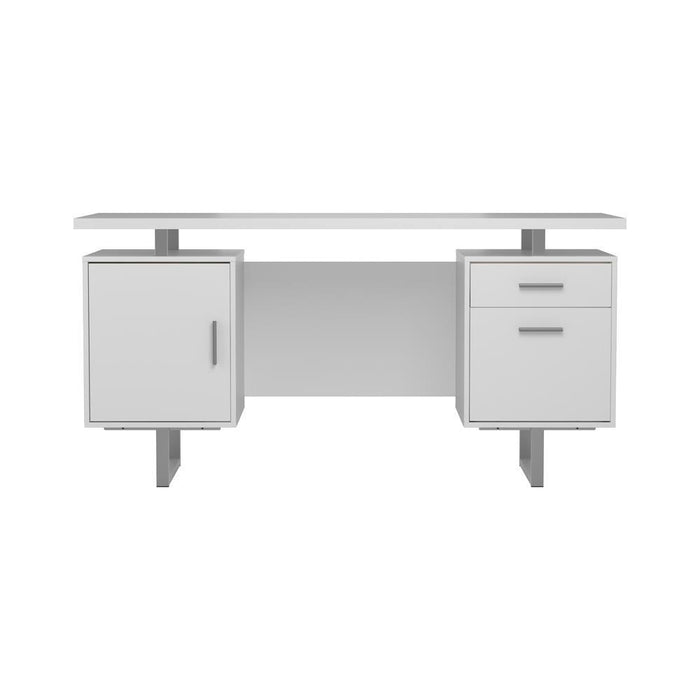 Lawtey Floating Top Office Desk Weathered Grey