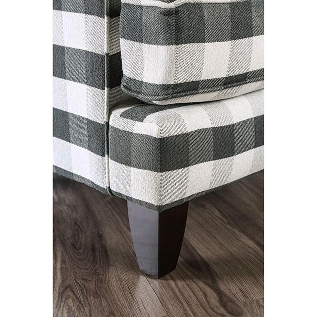 Patricia Ivory/Black Stripe Chair