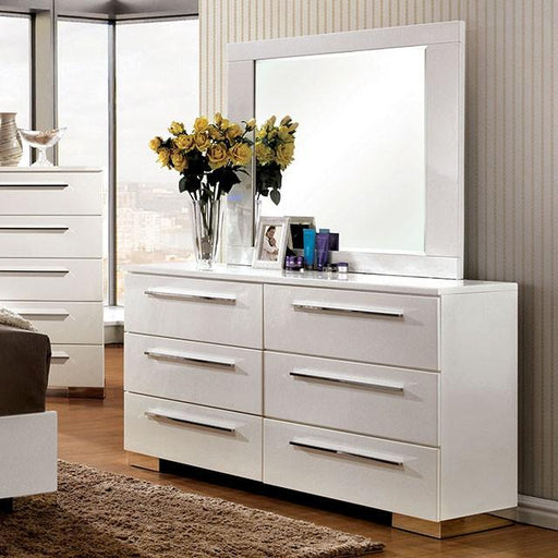 CLEMENTINE Glossy White Mirror image