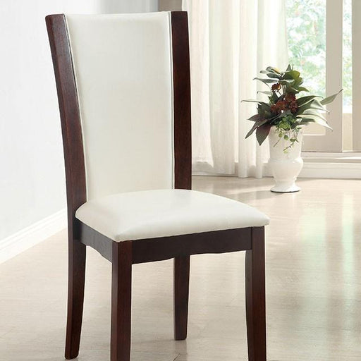 Manhattan I Dark Cherry/White Side Chair, White (2/CTN) image