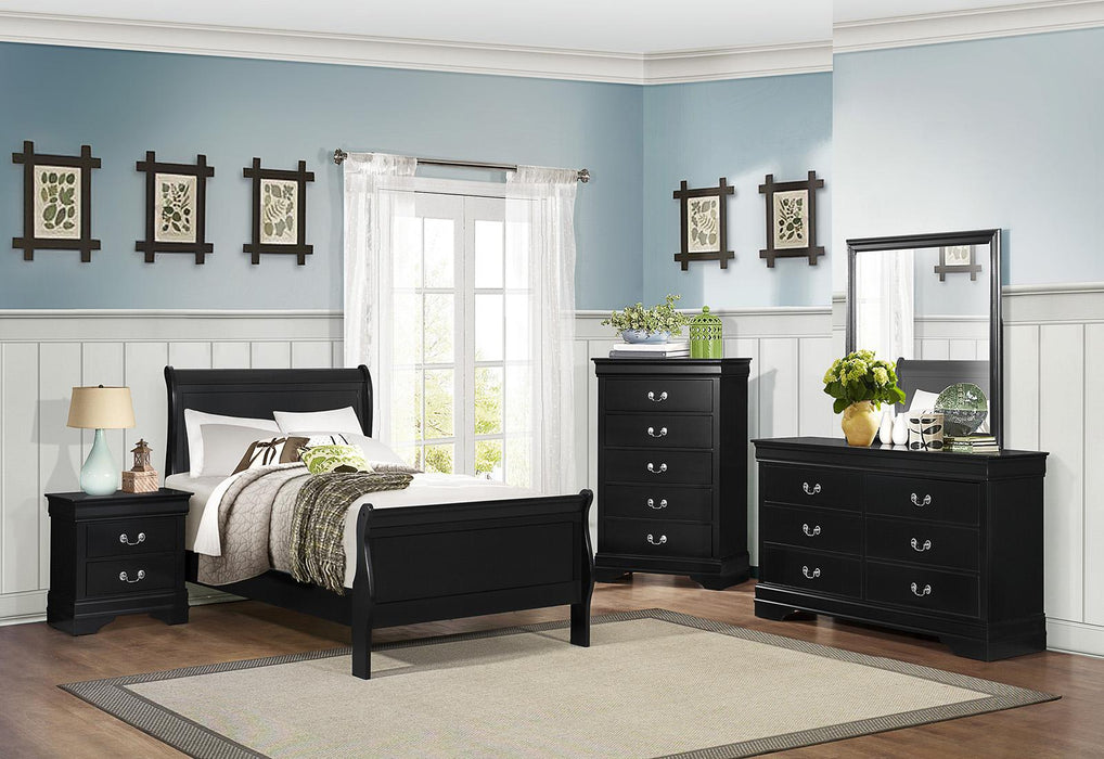 Homelegance Mayville 6 Drawer Dresser in Black 2147BK-5