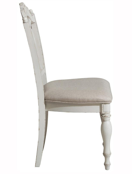 Homelegance Cinderella Chair in Antique White with Grey Rub-Through 1386NW-11C