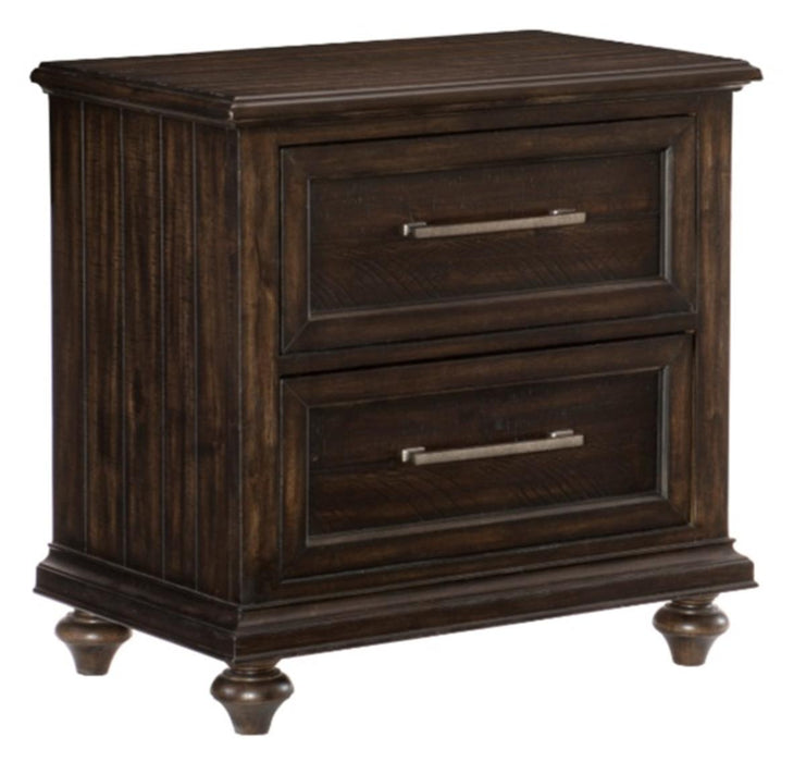 Homelegance Cardona Nightstand in Driftwood Charcoal 1689-4