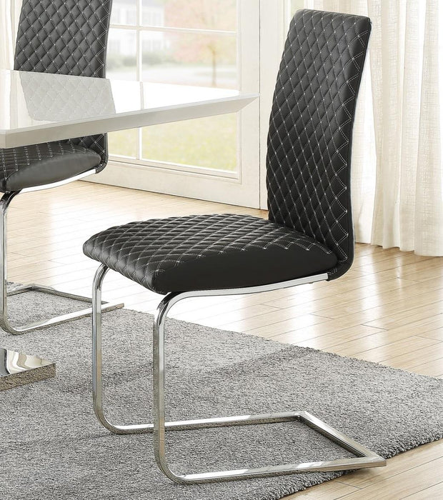 Homelegance Yannis Side Chair in Chrome Metal  (Set of 2)