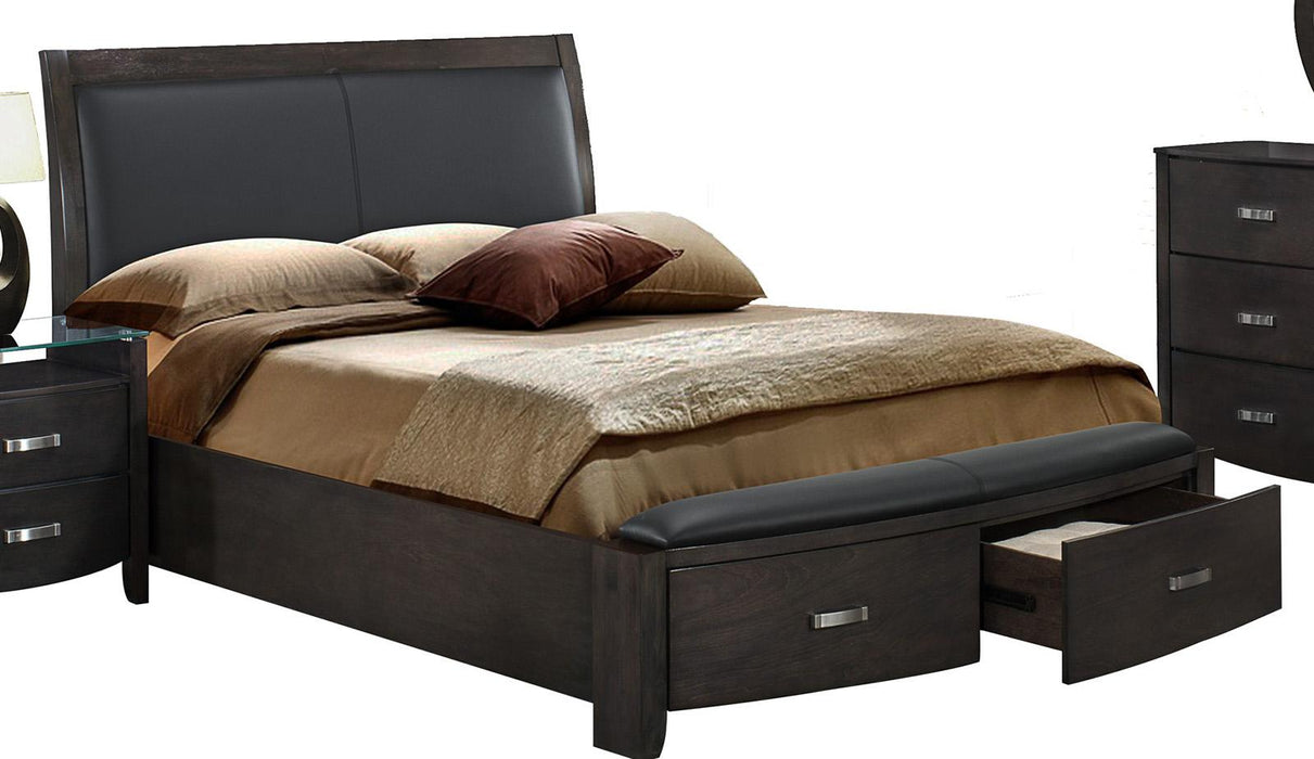 Lyric Queen Sleigh Storage Bed in Brownish Gray 1737NGY-1 image