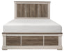 Homelegance Arcadia Full Panel Bed in White & Weathered Gray 1677F-1* image