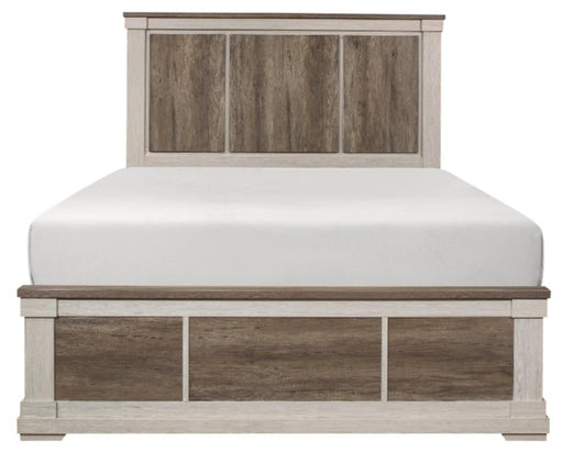 Homelegance Arcadia King Panel Bed in White & Weathered Gray 1677K-1EK* image