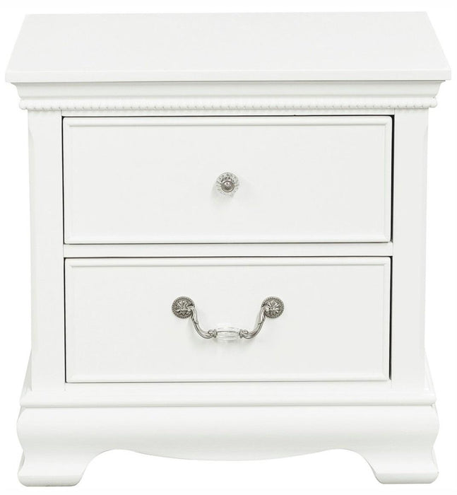 Homelegance Lucida 2 Drawer Nightstand in White 2039W-4 image