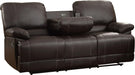 Homelegance Furniture Cassville Double Reclining Sofa in Dark Brown 8403-3 image