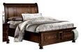 Homelegance Cumberland Full Sleigh Platform Bed with Footboard Storage in Brown Cherry 2159F-1* image