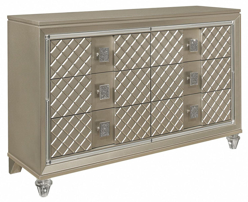 Homelegance Furniture Youth Loudon 6 Drawer Dresser in Champagne Metallic B1515-5 image