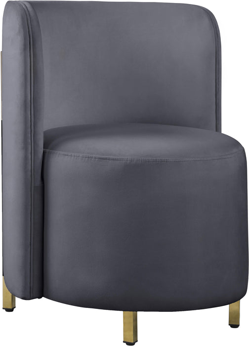 Rotunda Grey Velvet Accent Chair image