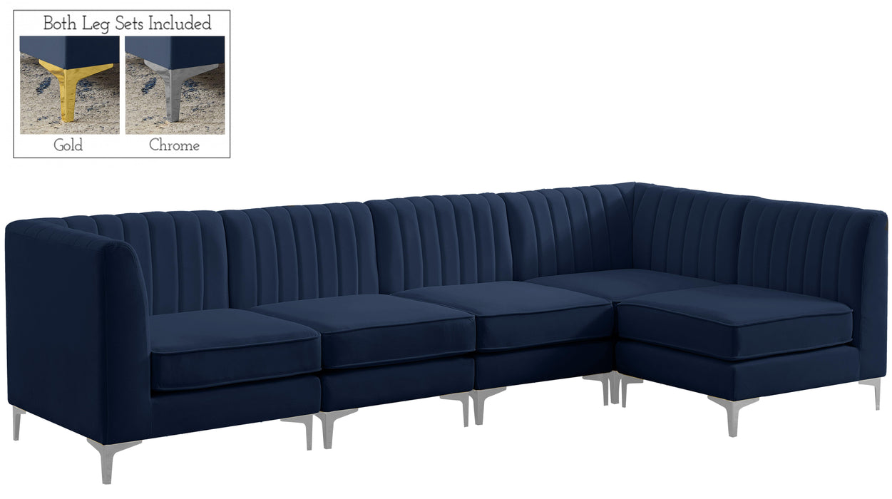 Alina Navy Velvet Modular Sectional