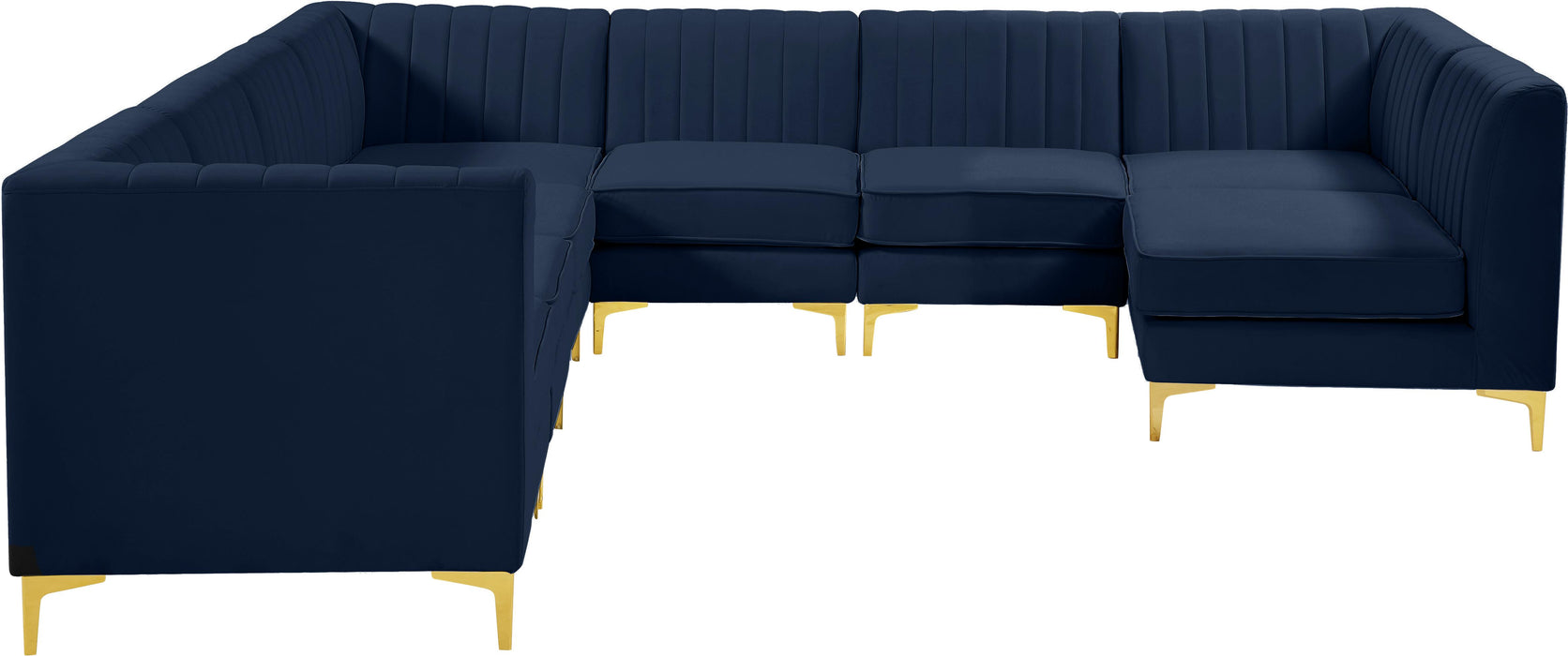 Alina Navy Velvet Modular Sectional