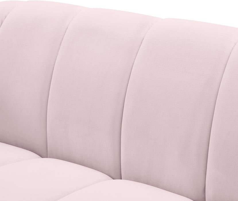 Elijah Pink Velvet Sofa