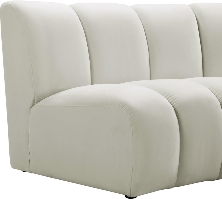 Infinity Cream Velvet 5pc. Modular Sectional