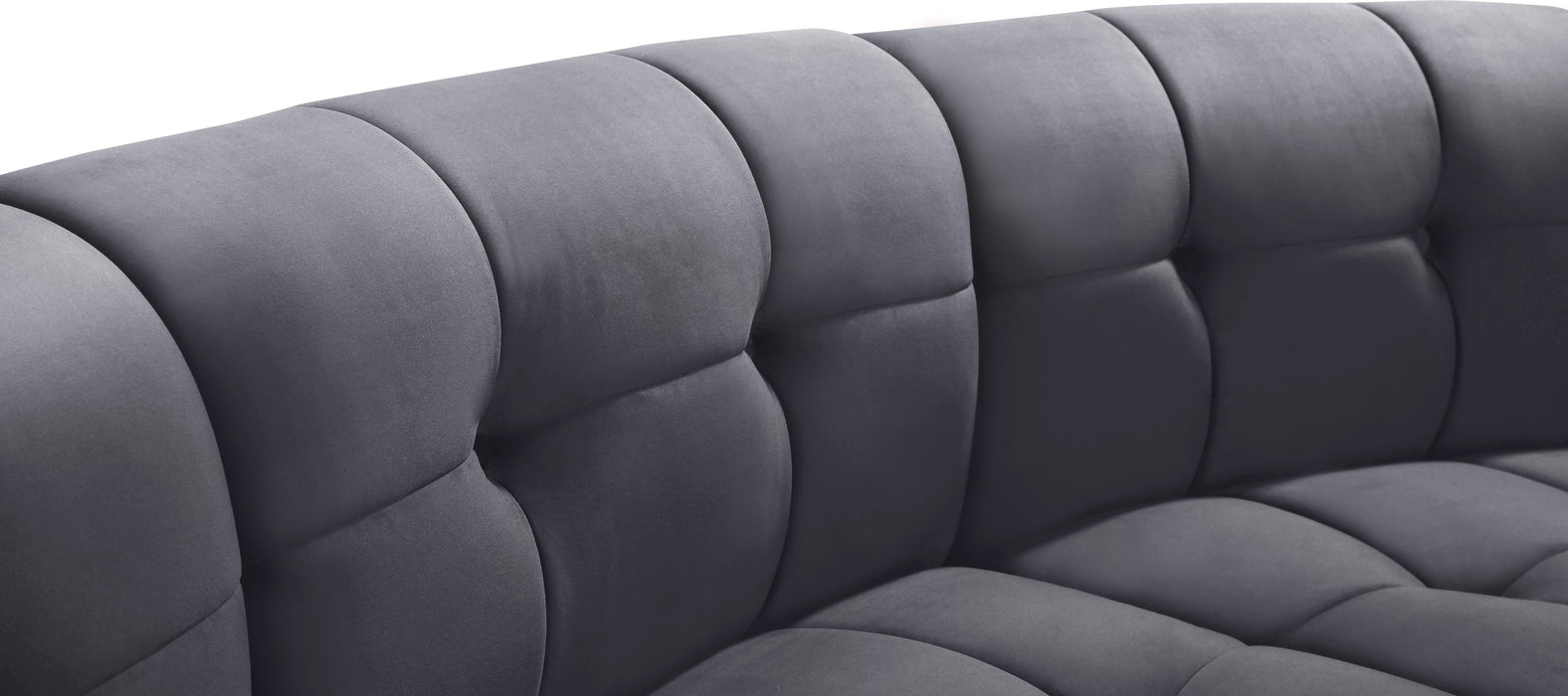 Limitless Grey Velvet 12pc. Modular Sectional