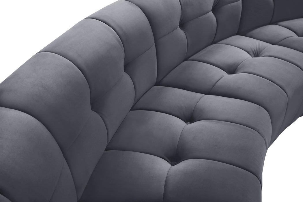 Limitless Grey Velvet 10pc. Modular Sectional