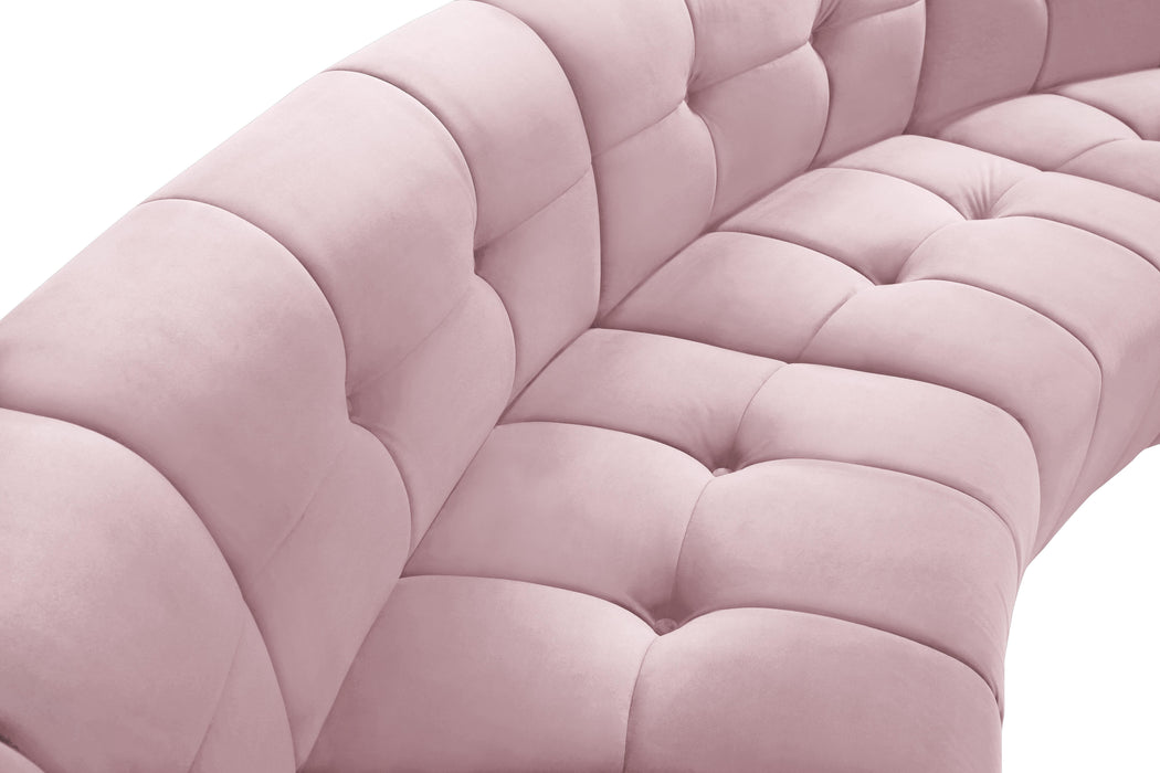 Limitless Pink Velvet 8pc. Modular Sectional