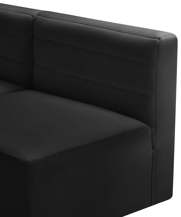 Quincy Black Velvet Modular Sectional