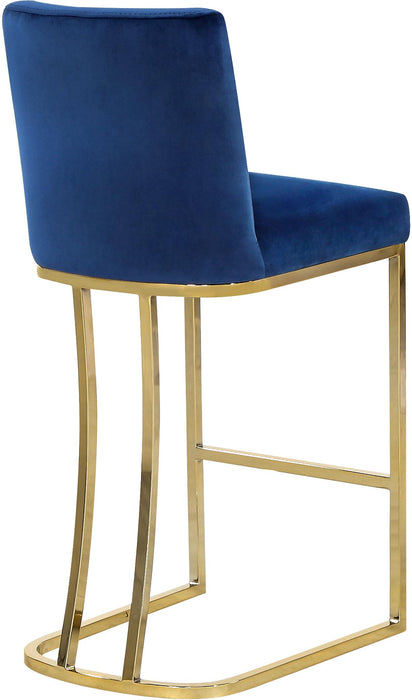 Heidi Navy Velvet Stool