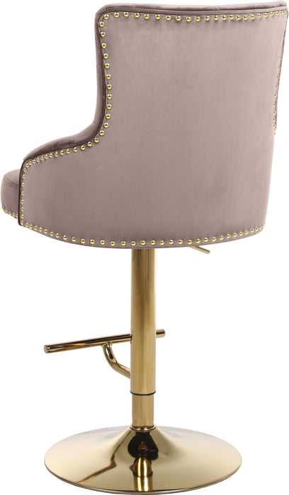 Claude Pink Velvet Adjustable Stool