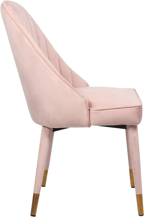 Belle Pink Velvet Dining Chair