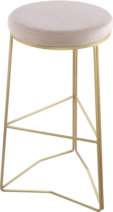 Tres Cream Velvet Bar Stool image