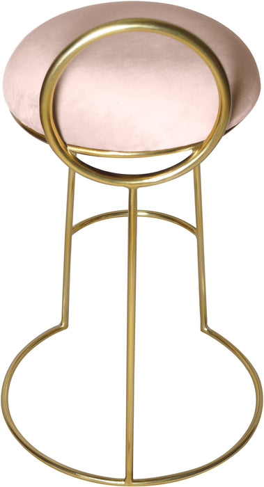 Ring Pink Velvet Counter Stool