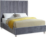 Candace Grey Velvet Queen Bed image