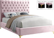 Cruz Pink Velvet Queen Bed image