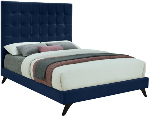 Elly Navy Velvet King Bed image