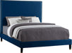 Harlie Navy Velvet Queen Bed image