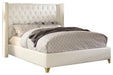 Soho White Bonded Leather Full Bed image