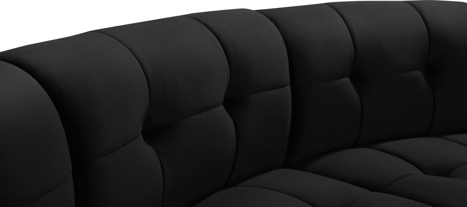 Limitless Black Velvet 7pc. Modular Sectional