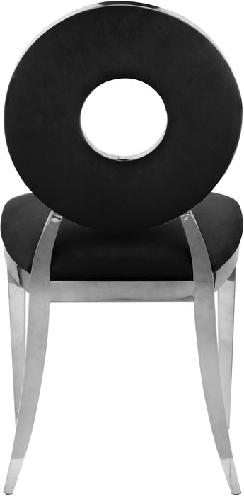 Carousel Black Velvet Dining Chair