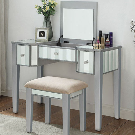 Joyce Silver Vanity w/ Stool image